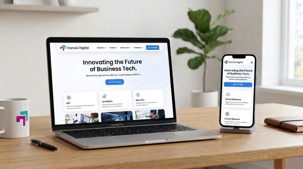 Jasa pembuatan website company profile custom oleh Transisi Digital