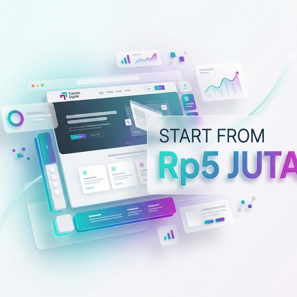 Infografis investasi jasa pembuatan website oleh Transisi Digital